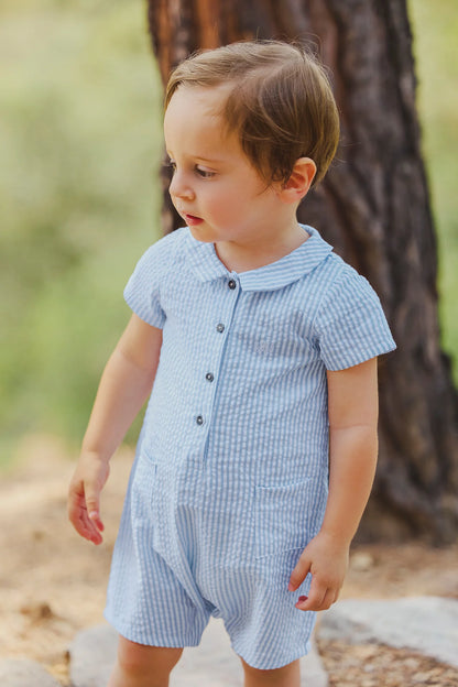 Tartine Striped Seersucker Baby Romper