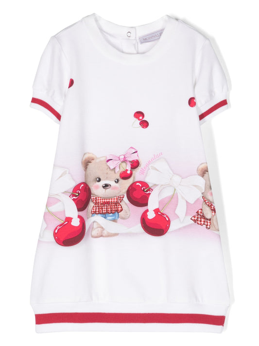 Monnalisa Baby Bears & Cherries Dress