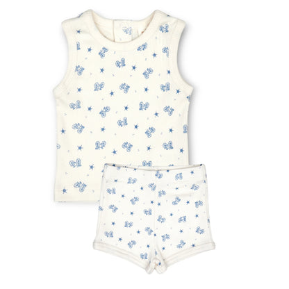 Tun Tun Ribbed Sleeveless Top & Short Outfit