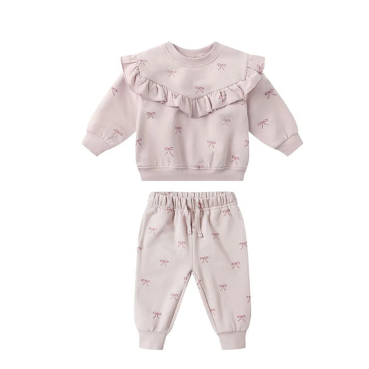 Quincy Mae Ruffle Sweatshirt & Sweatpant Outfit