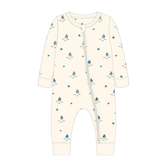 Tun Tun Ribbed Zip Footie