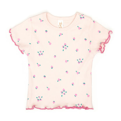 Tun Tun SS Ribbed Lara Top & Ruffle Bloomer Outfit