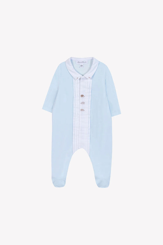 Tartine Logo Collar Velour Footie