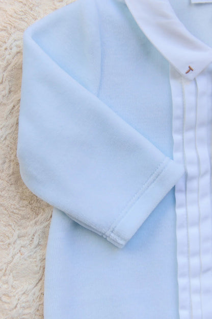 Tartine Logo Collar Velour Footie