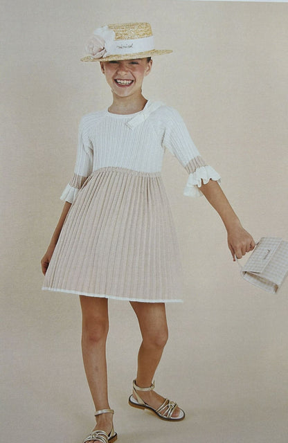 Mimisol Ribbed Knit Bow Detail Long Dress