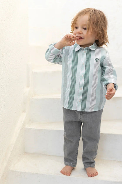 Tartine Boy's LS Striped Button Up