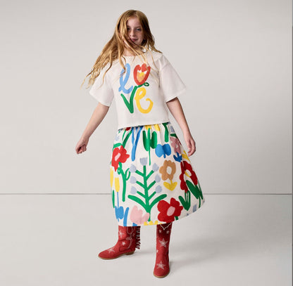 Stella McCartney Big Flowers Print Skirt