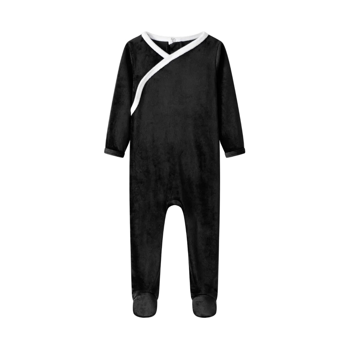Coco Blanc Velour Footie