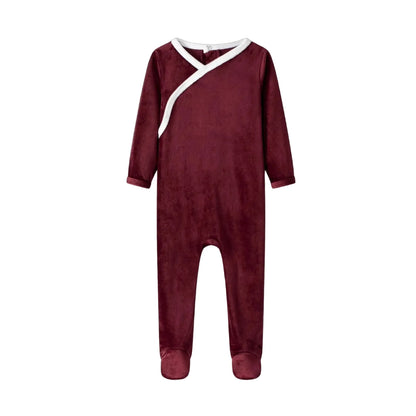 Coco Blanc Velour Footie