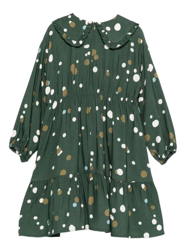 Il Gufo LS Gradient Dots Dress