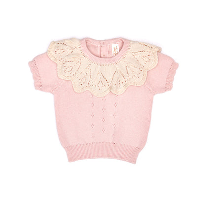 Tun Tun Knit Rose Top & Short Outfit