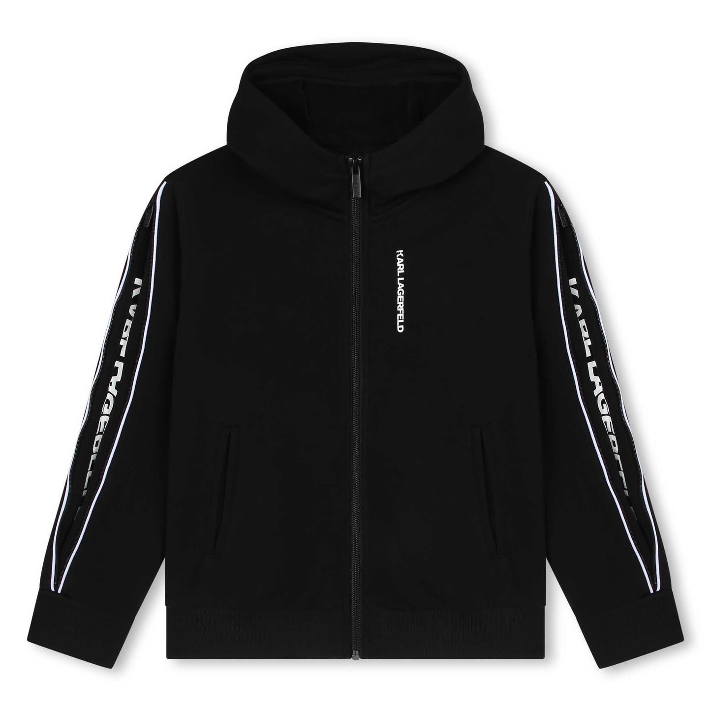 Karl Lagerfeld LS Hoodie w/ Zip Sleeve Logo