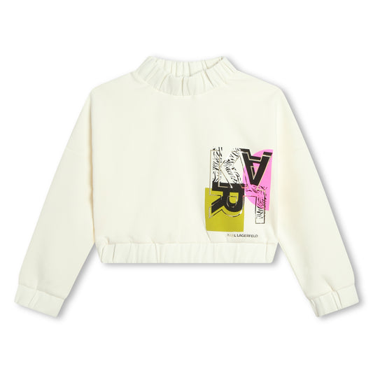 Karl Lagerfeld Girl's LS Sweatshirt w/ Karl Artwork