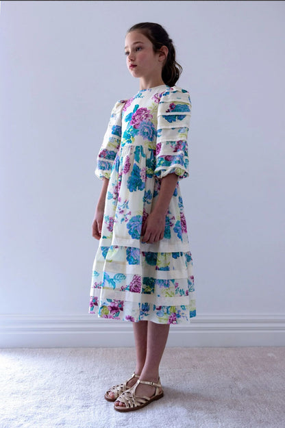 Petite Amalie Jewel Print Voile Dress