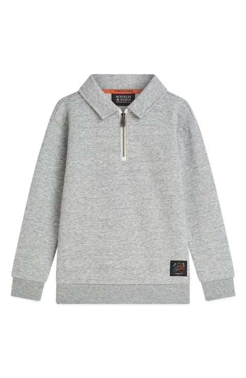 Scotch & Soda Relaxed Half Zip Sweatshirt