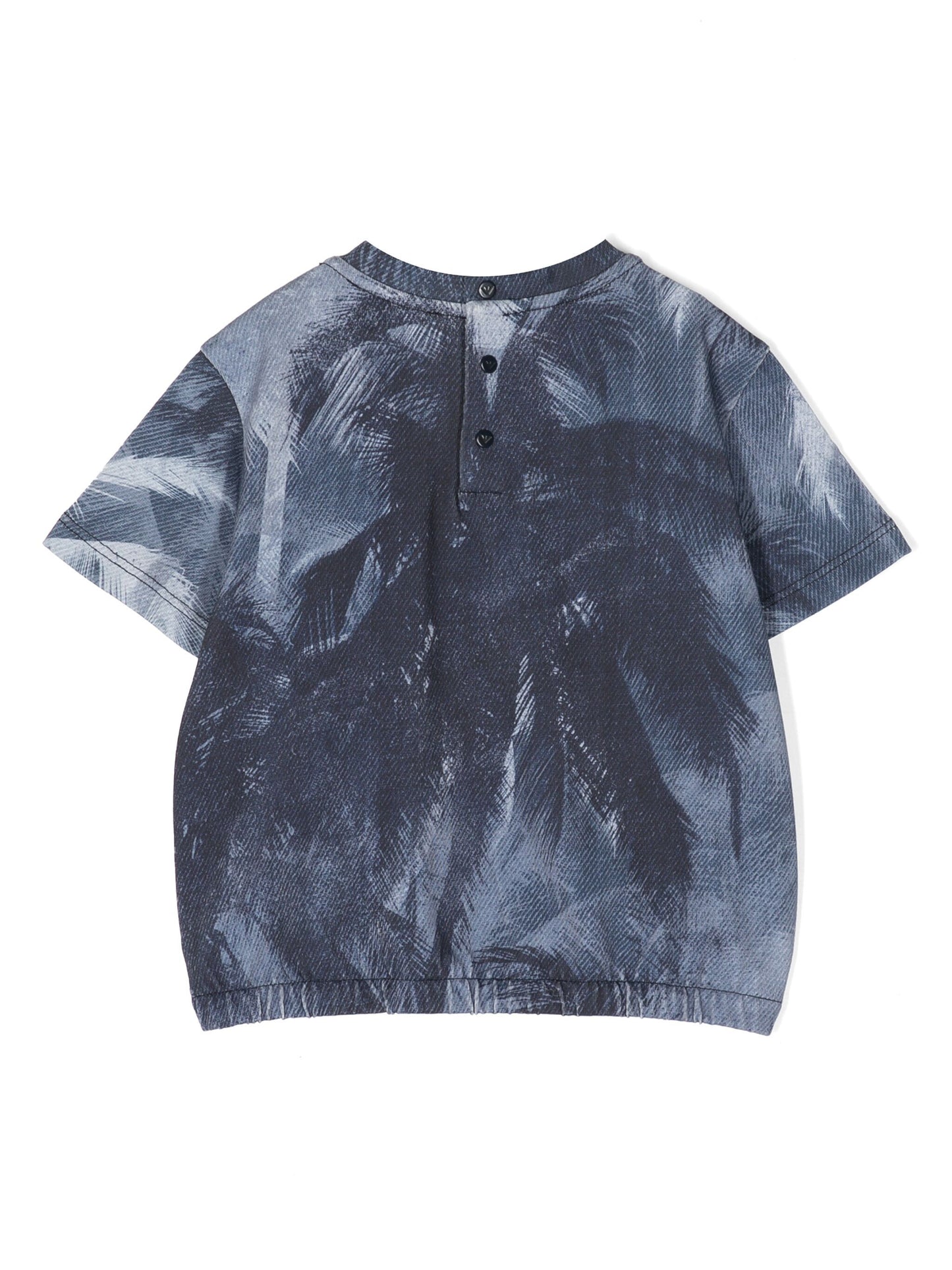 Armani Junior Baby SS All Over Palm Tree Print T-shirt