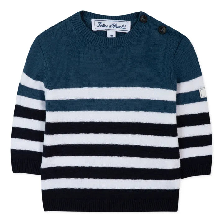 Tartine Boy's Striped Pull Over Sweater