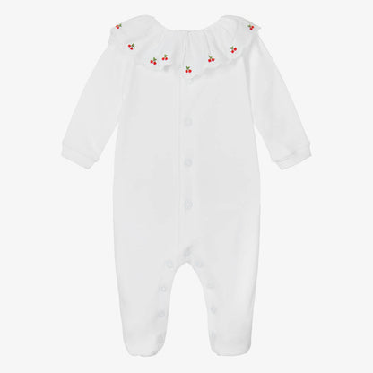 Purete du Babe Embroidered Cherries Collar Footie