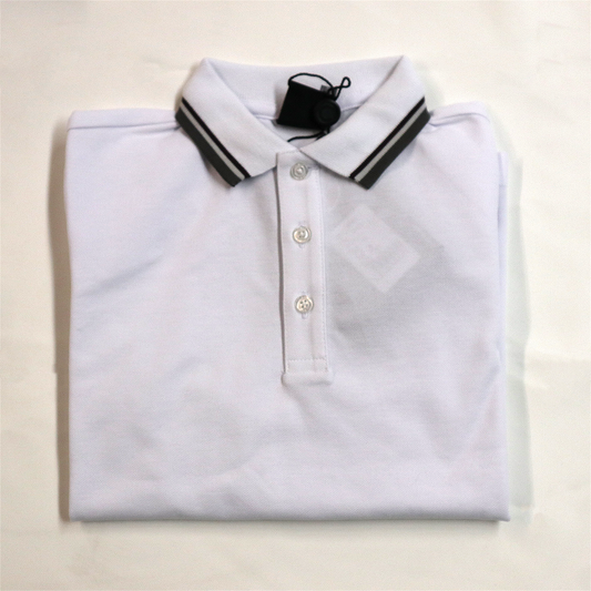 Colmar LS Trim Collar Solid Polo Shirt White