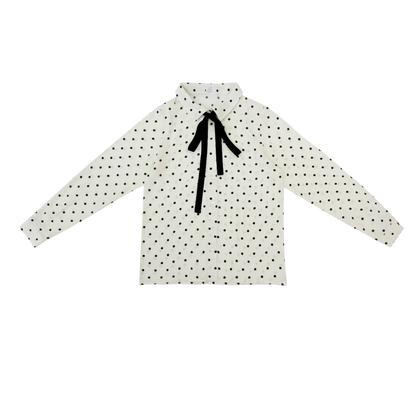 Coco Blanc LS Polka Dot Blouse