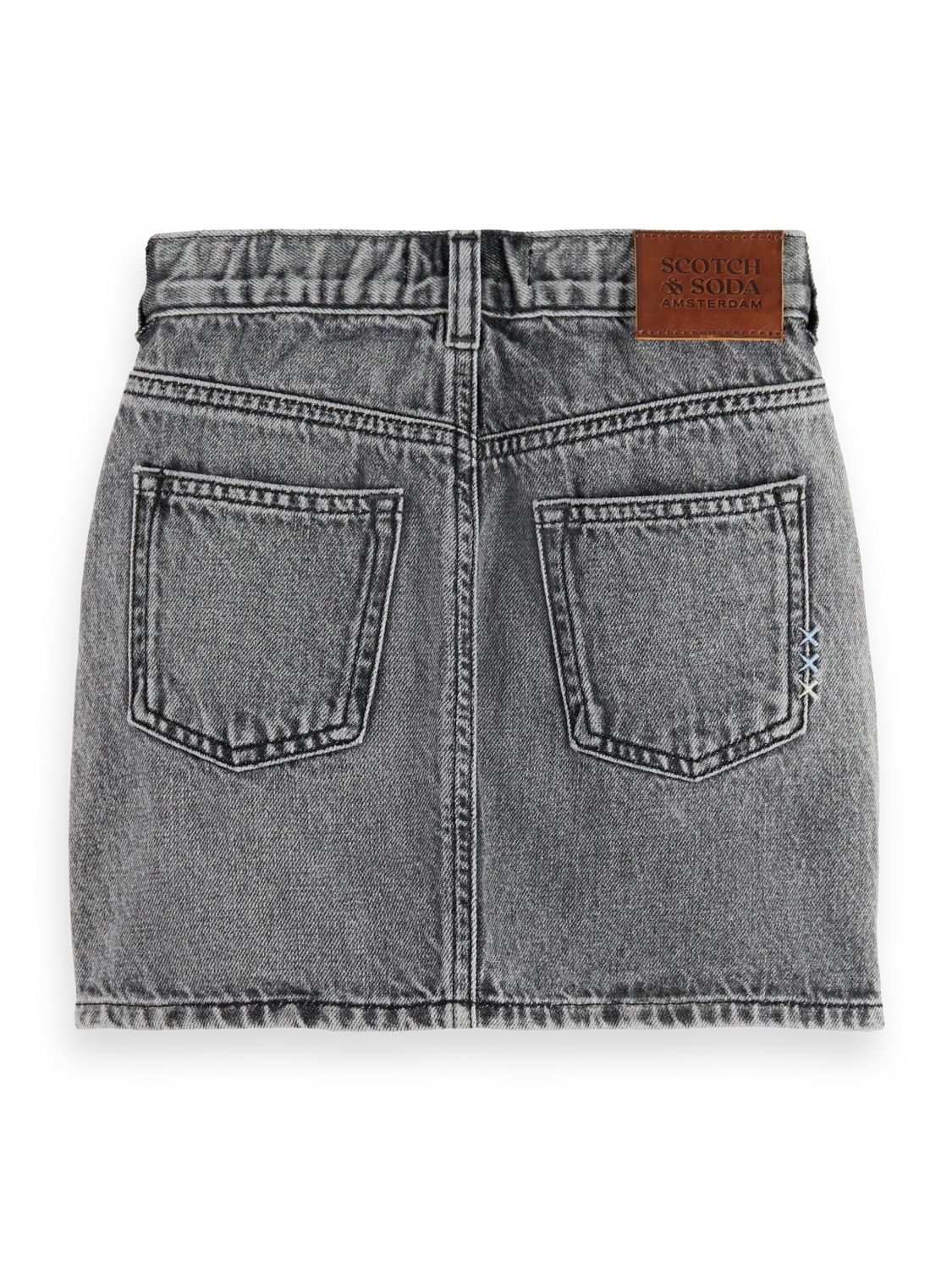 Scotch & Soda Washed Denim Mini Skirt