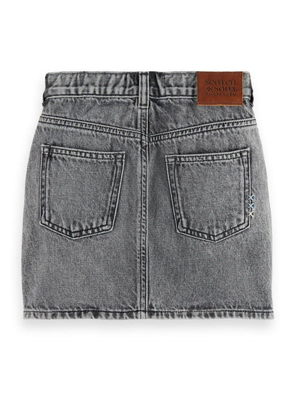 Scotch & Soda Washed Denim Mini Skirt
