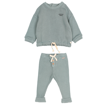 Buho Baby 2Pc Weekend Sweatshirt & Rib Legging Outfit