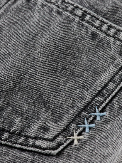 Scotch & Soda Washed Denim Mini Skirt