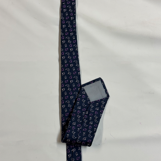 Tuesday's Child Midnight Purple Floral Tie