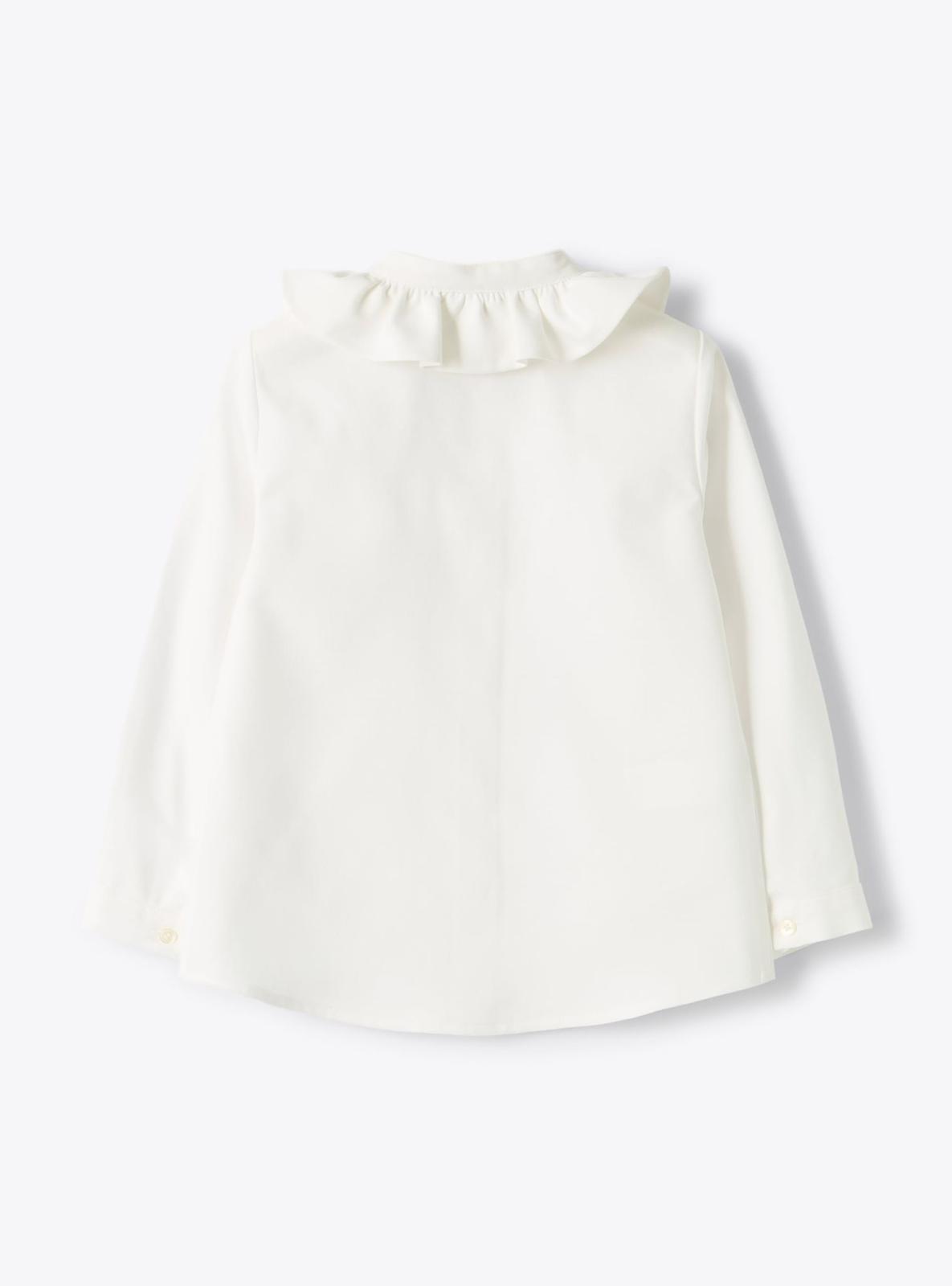 Il Gufo LS Ruffle Collar Blouse