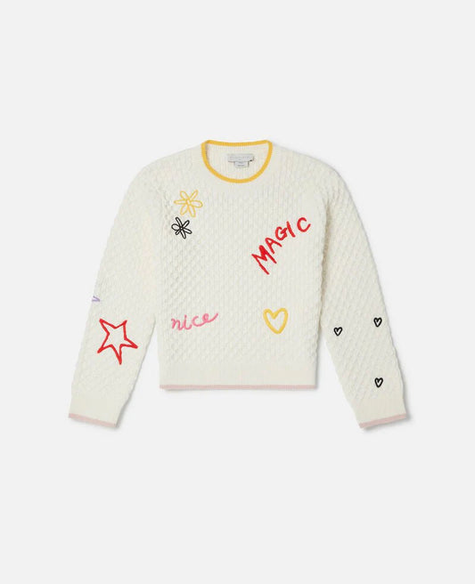 Stella McCartney Girls 'Magic' Daydreamer Scribble Sweater