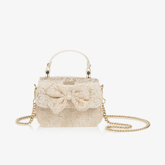 Monnalisa Jacquard Bow Handbag