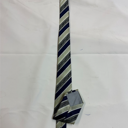Tuesday's Child Green-Navy Striped Tie