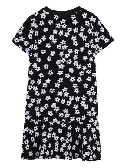 Little Marc Jacobs Floral Print Jersey Dress