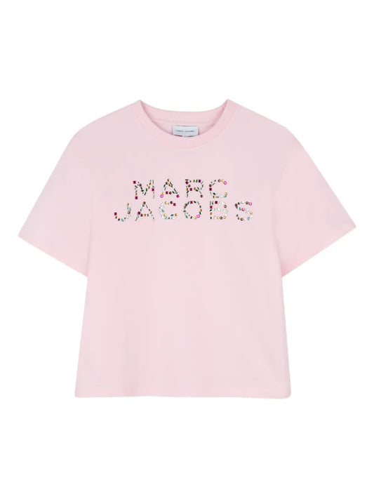Little Marc Jacobs Rhinestone Logo T-shirt