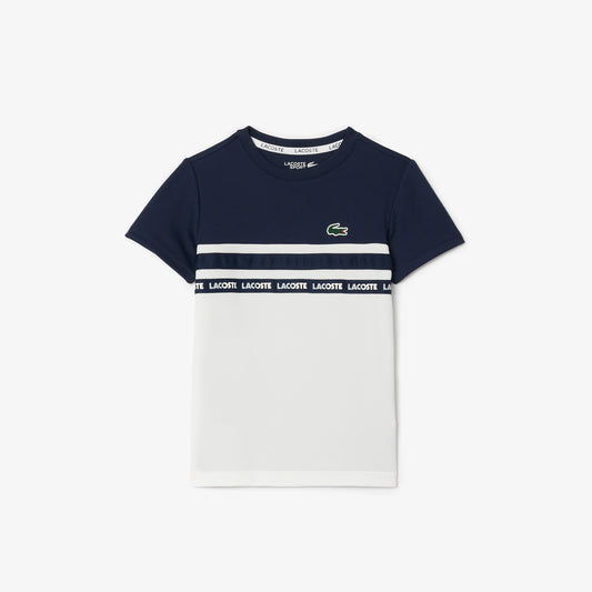 Lacoste Easy Dry Logo Stripe T-shirt