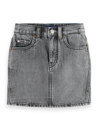 Scotch & Soda Washed Denim Mini Skirt