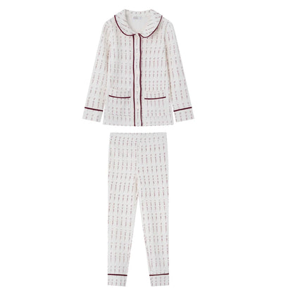 Coco Blanc Printed Collar Pajama