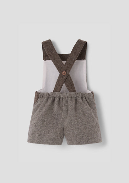 Popelin Fleck Contrasting Dungaree