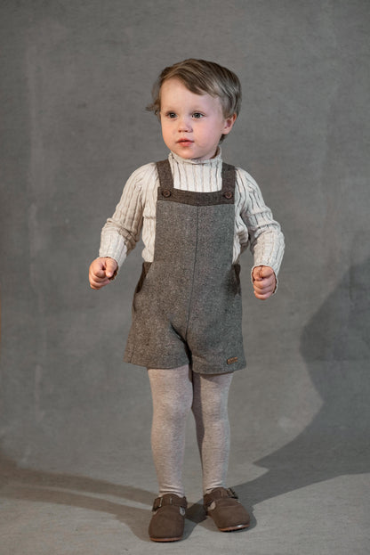 Popelin Fleck Contrasting Dungaree