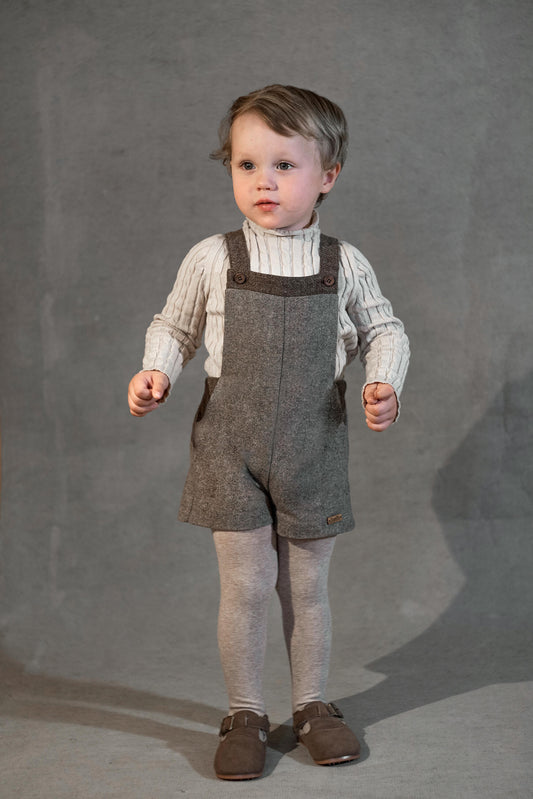 Popelin Fleck Contrasting Dungaree