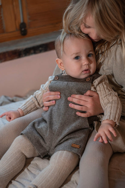 Popelin Fleck Contrasting Dungaree