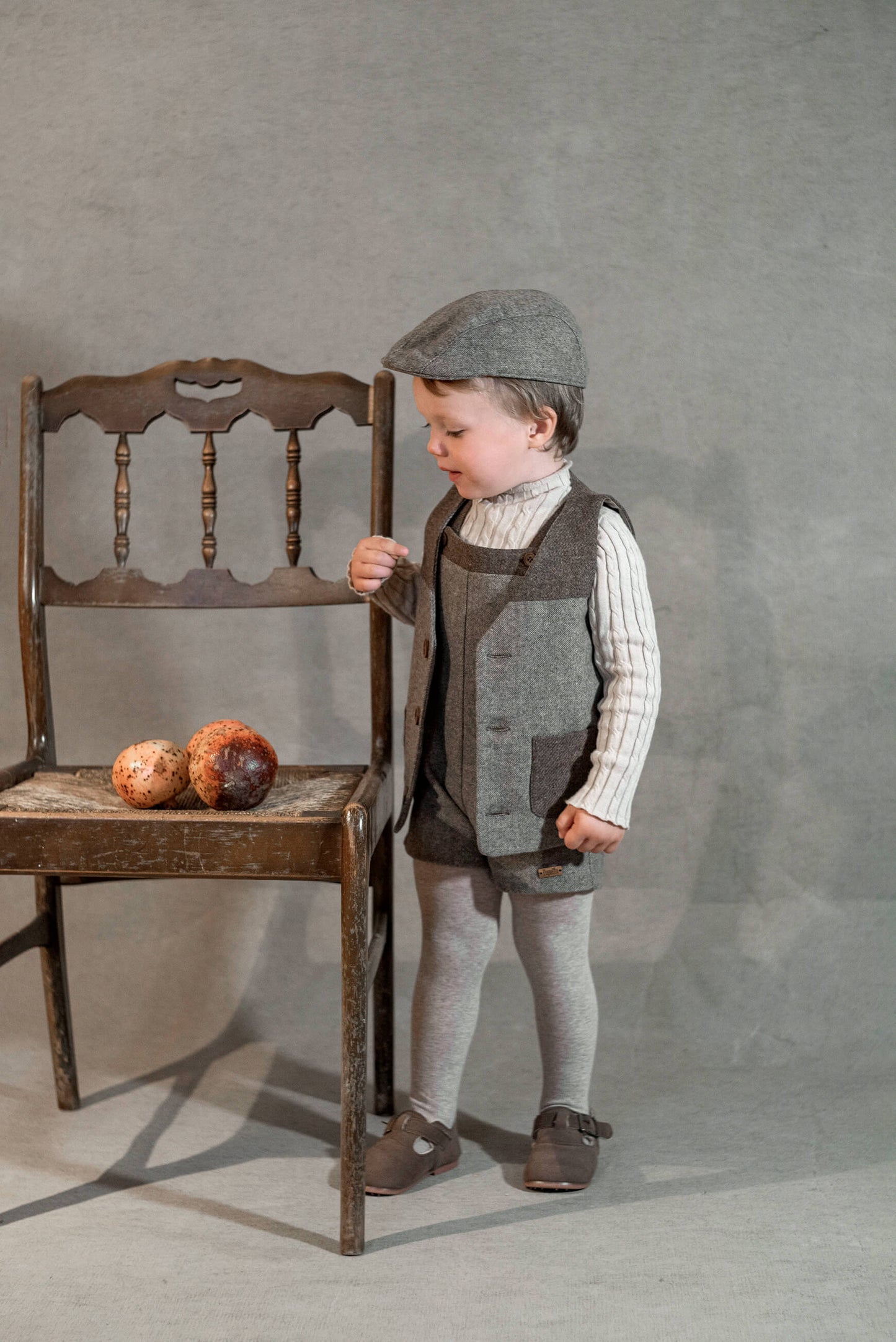 Popelin Fleck Contrasting Dungaree