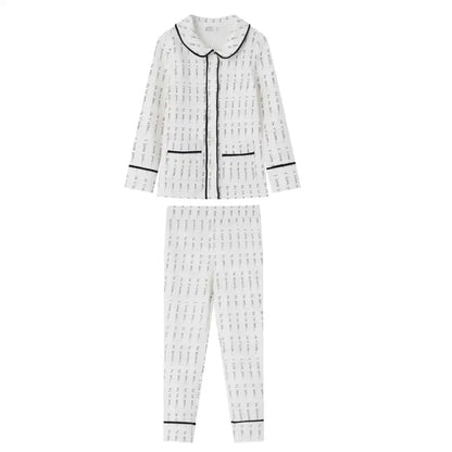 Coco Blanc Printed Collar Pajama