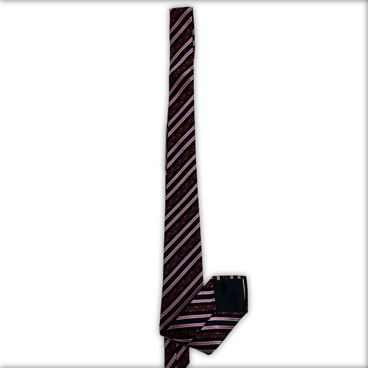 Ray Albar Red-Pink Striped Tie