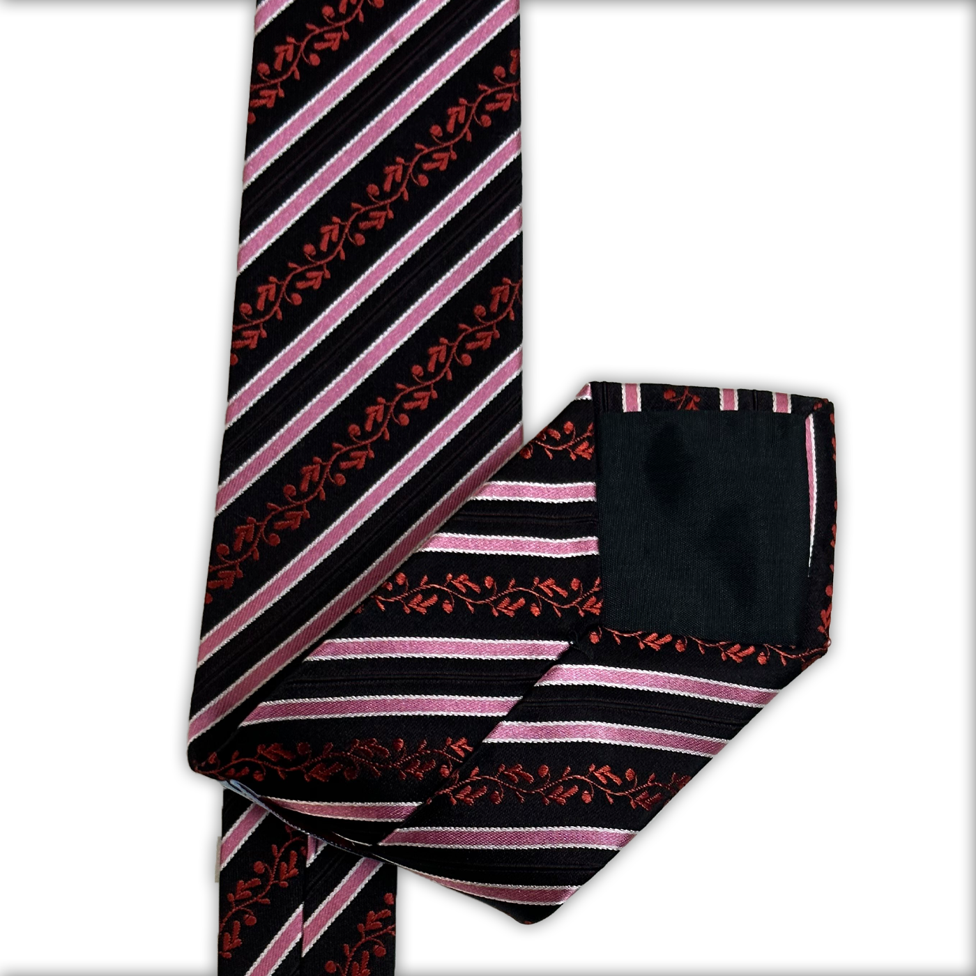 Ray Albar Red-Pink Striped Tie