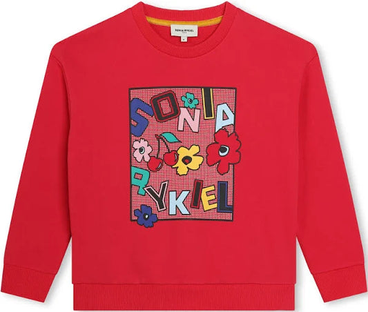 Sonia Rykiel LS Logo & Cherry Print Sweatshirt