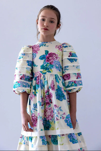 Petite Amalie Jewel Print Voile Dress