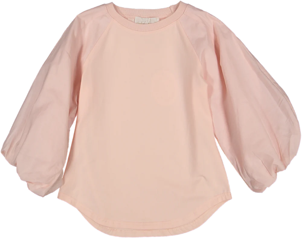 Petite Amalie Puff Sleeve Woven T-shirt