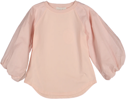 Petite Amalie Puff Sleeve Woven T-shirt